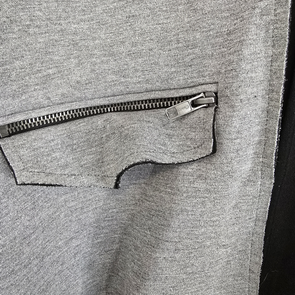 TOPSHOP Gray Sleeveless Open Front Vest with Pockets - Picture 4 of 8